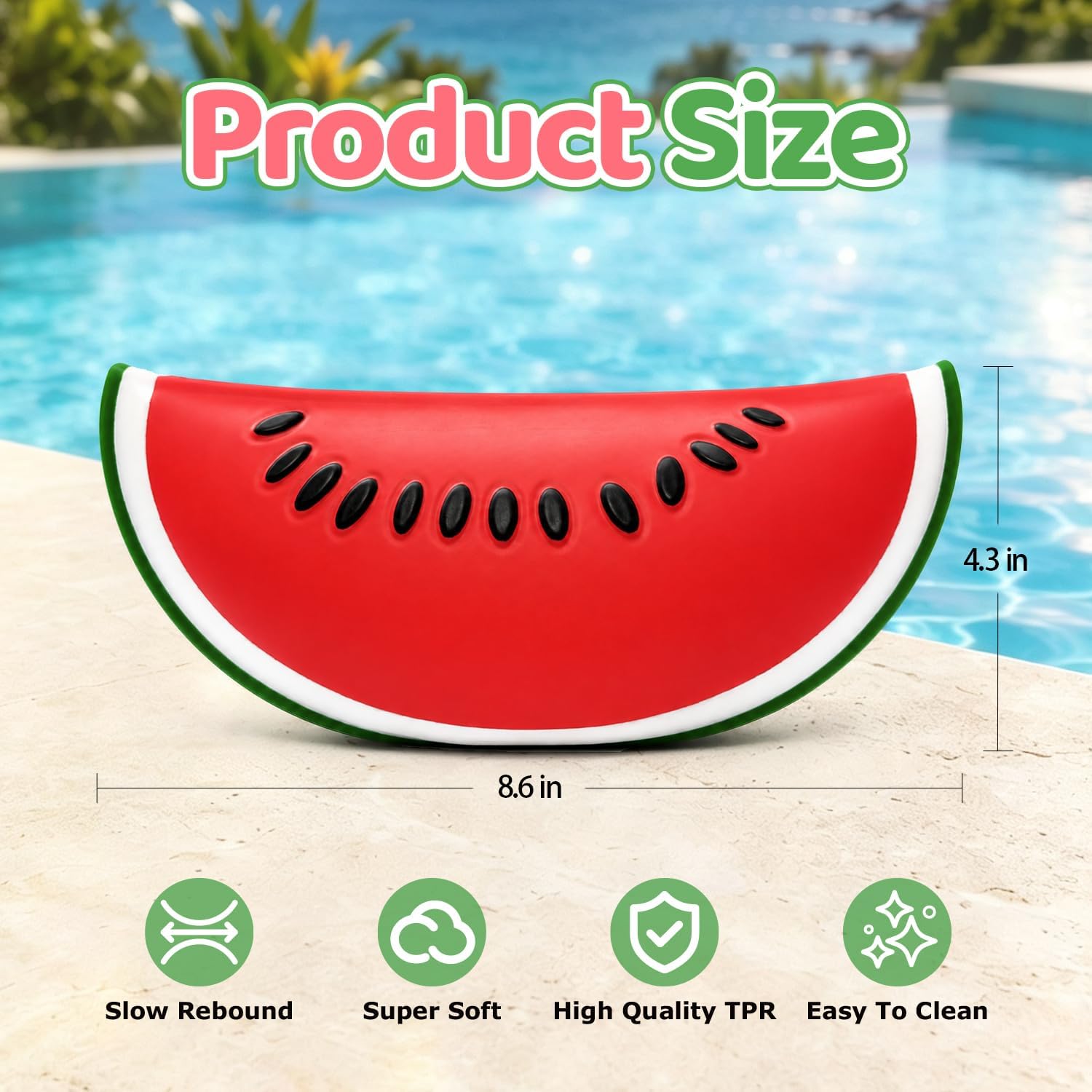 Giant Watermelon Squishy Slow Rising Realistic Sensory Fidget Toy