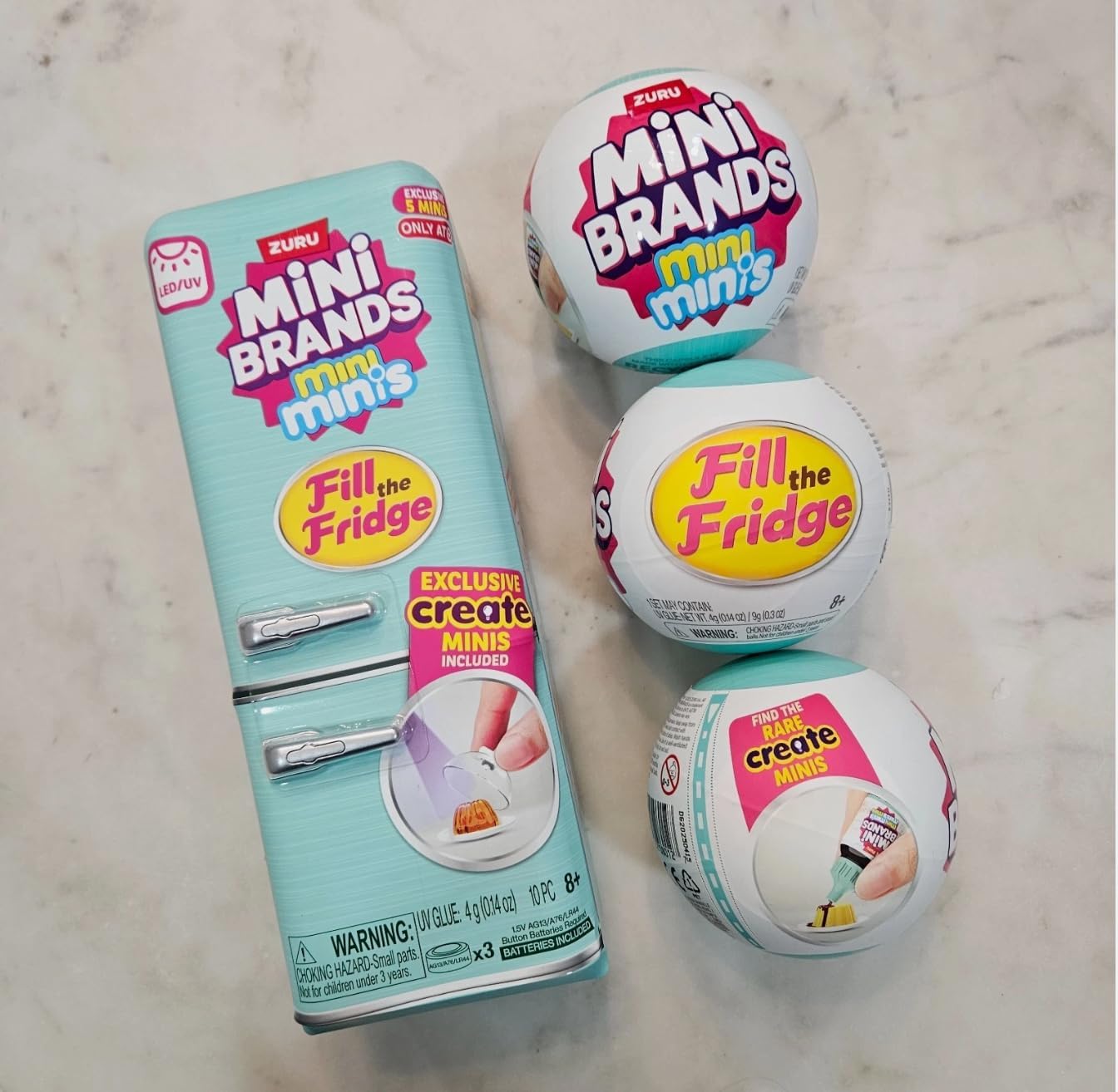 ZURU Mini Brands Fill the Fridge Playset with 3 Mystery Capsules