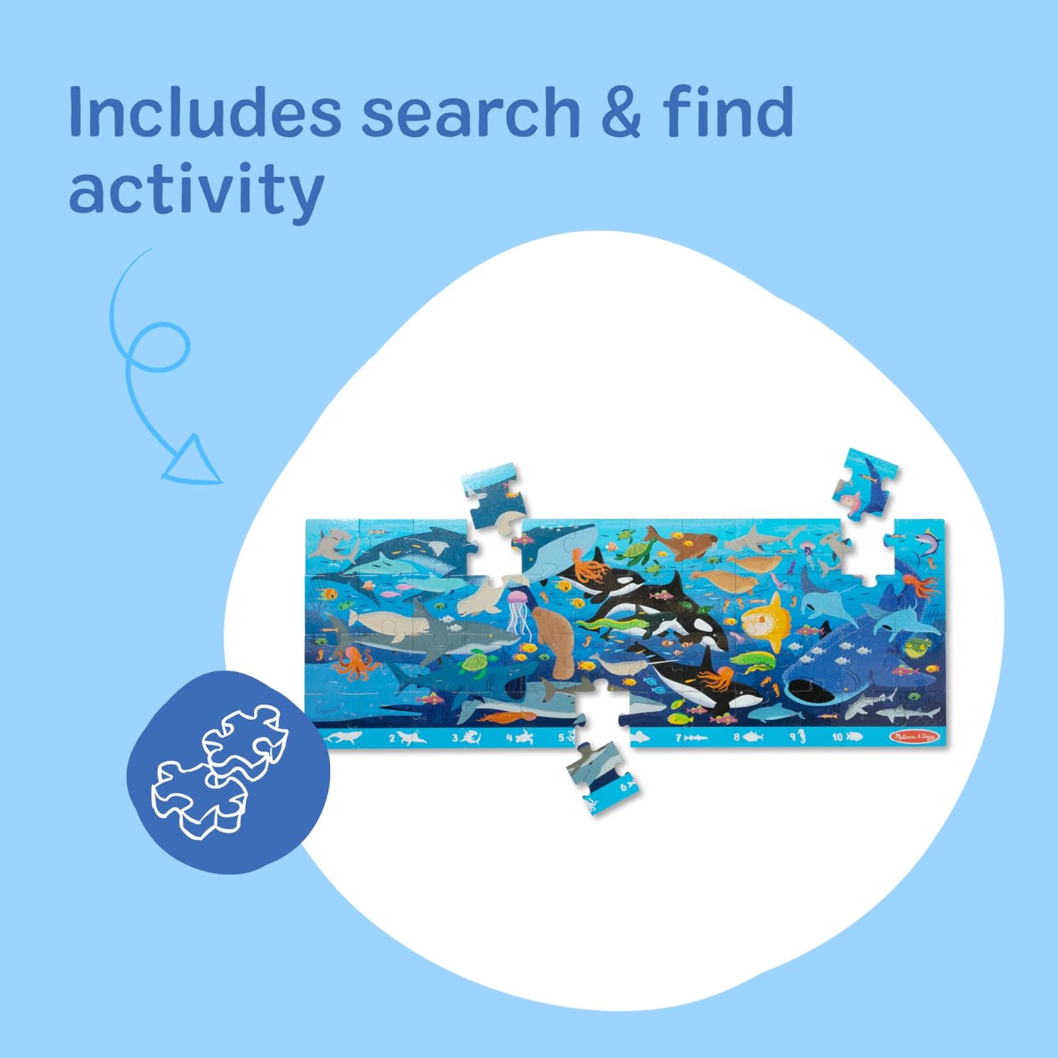 Melissa & Doug Beneath the Waves 48 Piece Jumbo Floor Puzzle