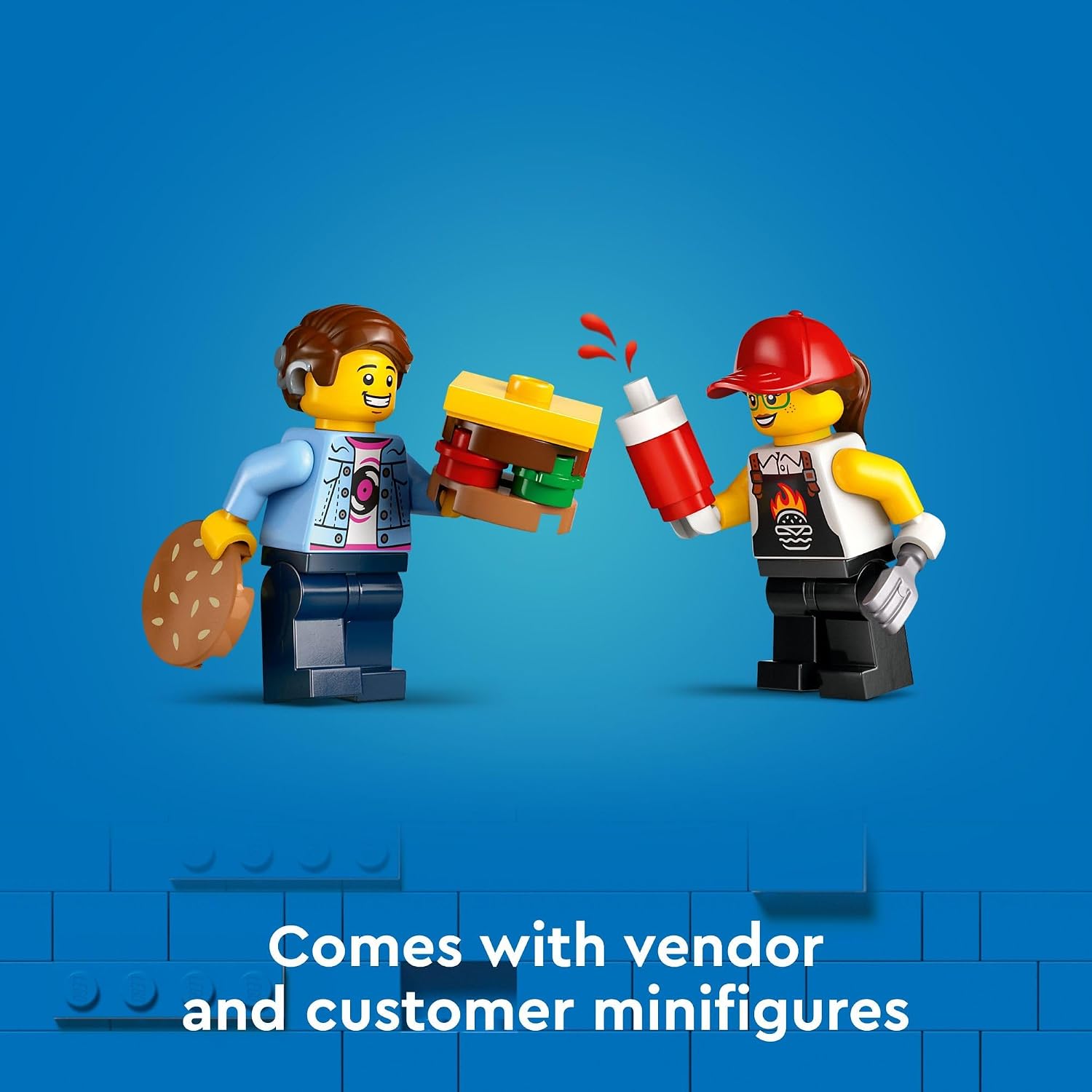 LEGO City Burger Truck 60404 194 Piece Building Set with 2 Minifigures