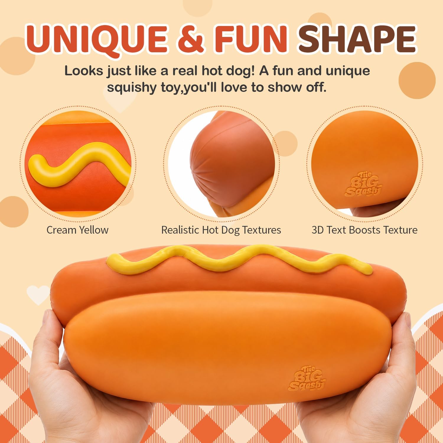 Jumbo Hot Dog Squishy 9.4 Inch Slow Rising Sensory Fidget Toy