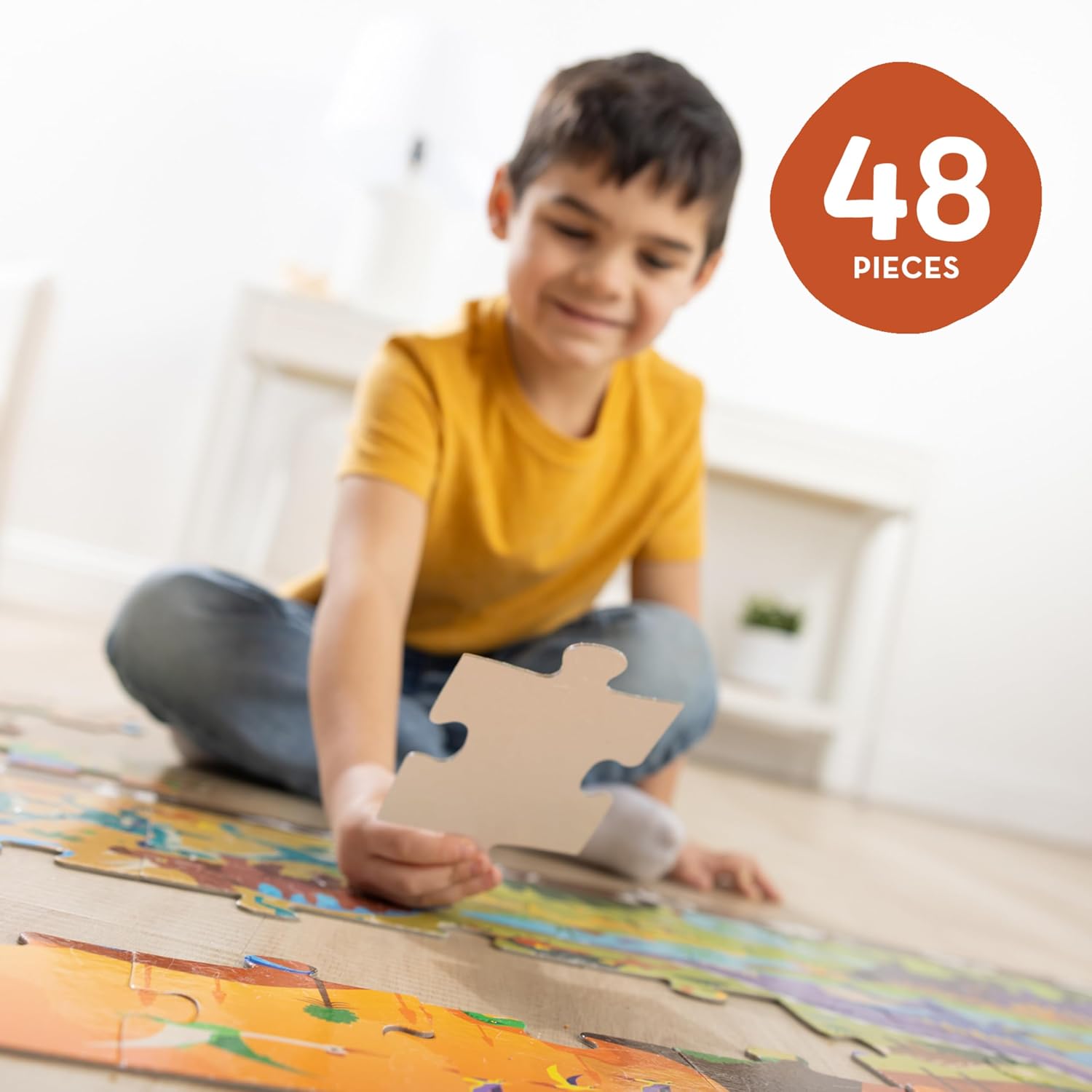 Melissa & Doug Land of Dinosaurs 48 Piece Jumbo Floor Puzzle