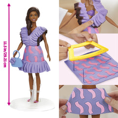 Play-Doh Barbie Fashionista Ruffles Set, Make Doll Clothes, Girls & Boys 5 and up