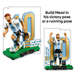 LEGO Editions Lionel Messi – Soccer Legend - Building Set for Boys & Girls, Ages 12+ - Collectible Soccer Gift with Plaque - Kids Bedroom or Shelf Decor - 43015
