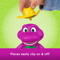 Fisher-Price Barney’s World Dress Up Barney Set, 1 Figure & 20 Pieces for Toddler Pretend Play