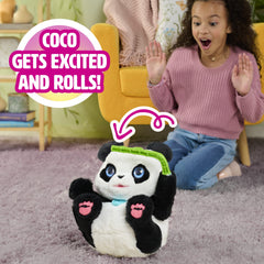 furReal Coco the Tumbling Panda, Interactive Plush Panda, 10.5 Inch Plush, Boys and Girls Ages 4 up