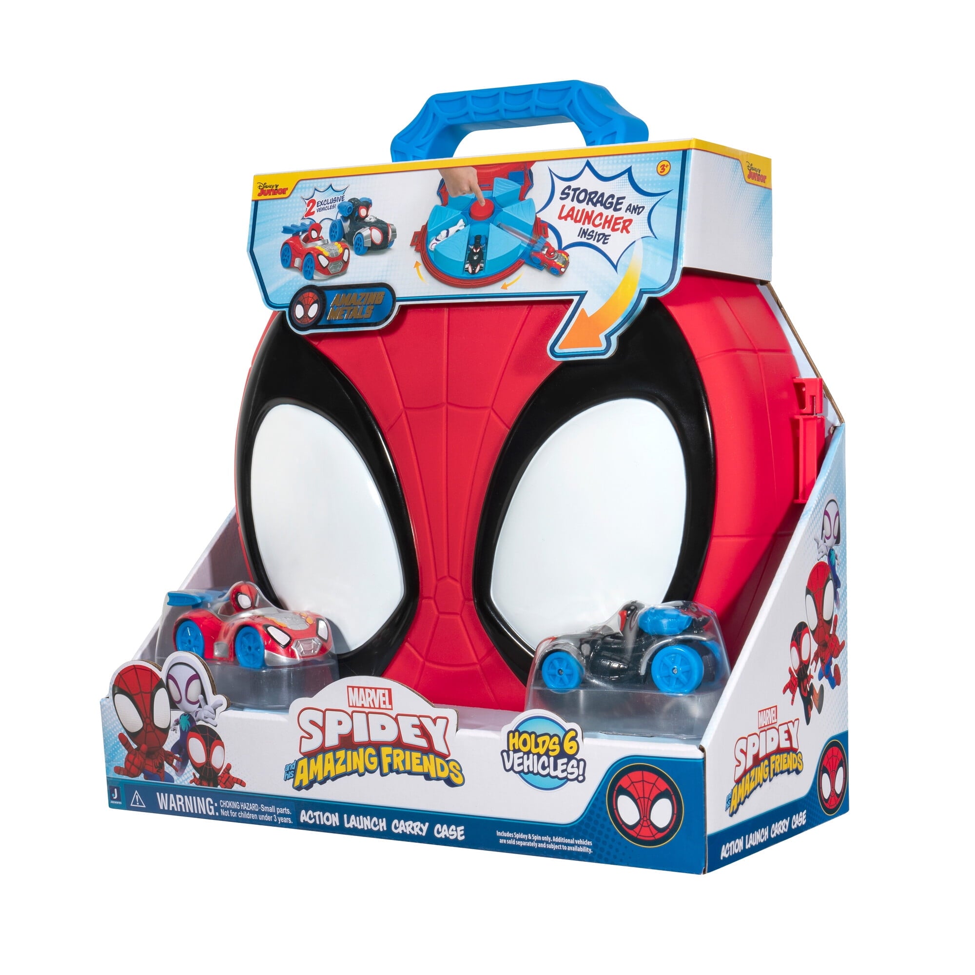 MARVEL Spidey and His Amazing Friends Action Launch Vehicle Carry Case Toddler Toy