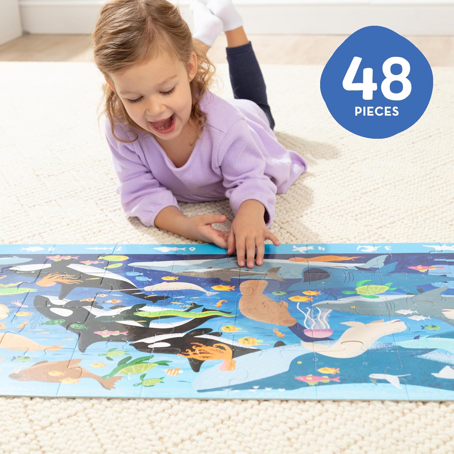 Melissa & Doug Beneath the Waves 48 Piece Jumbo Floor Puzzle