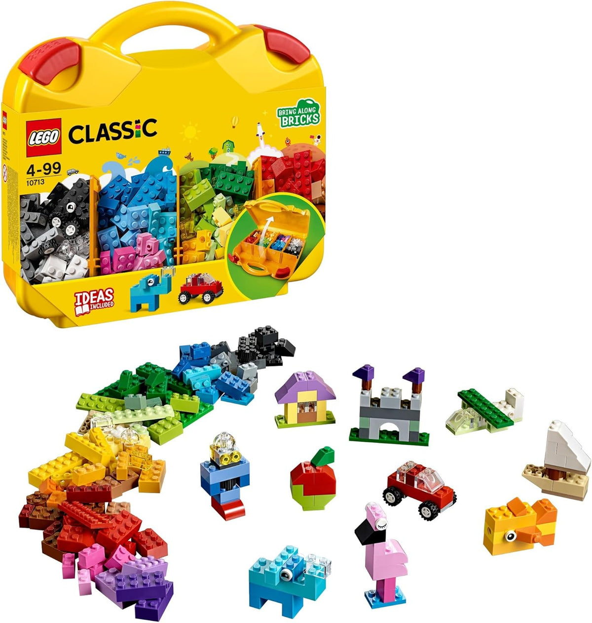 LEGO Classic Creative Suitcase 10713 Yellow 213 Piece Building Set