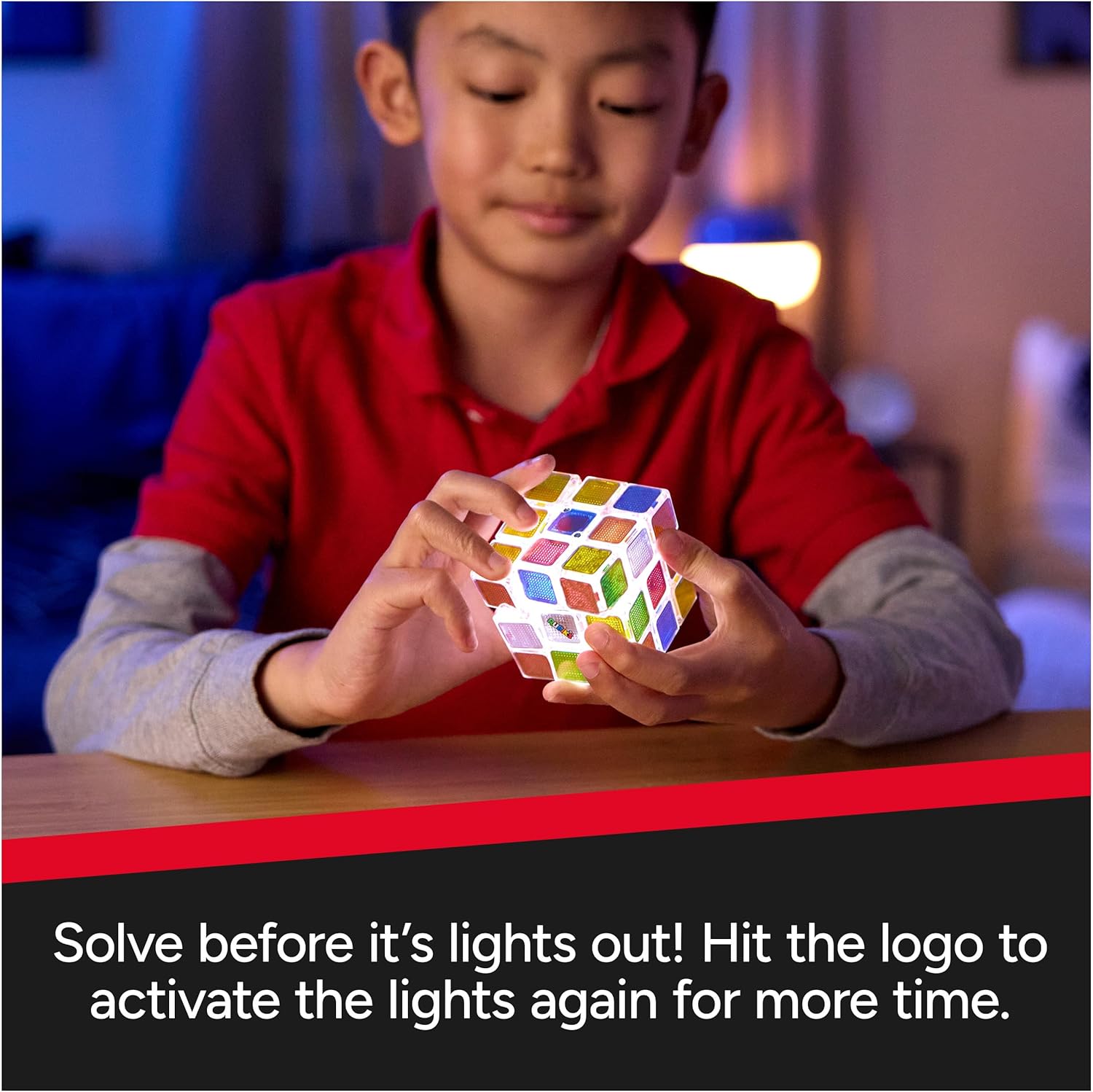Rubik's Pulse Cube 3x3 Light-Up Electronic Puzzle Game