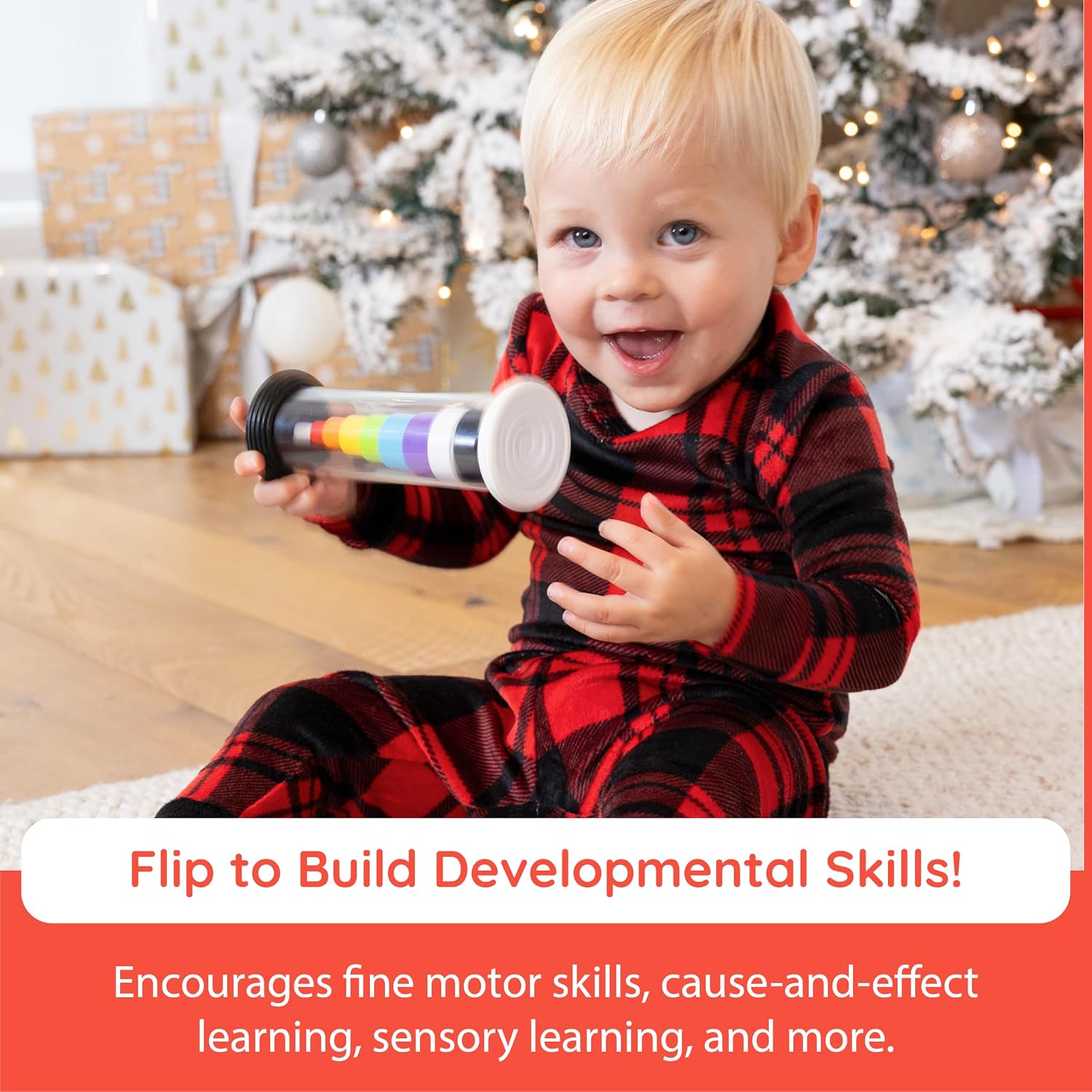 Fat Brain Toys Flipty Sensory Baby Rattle Toy