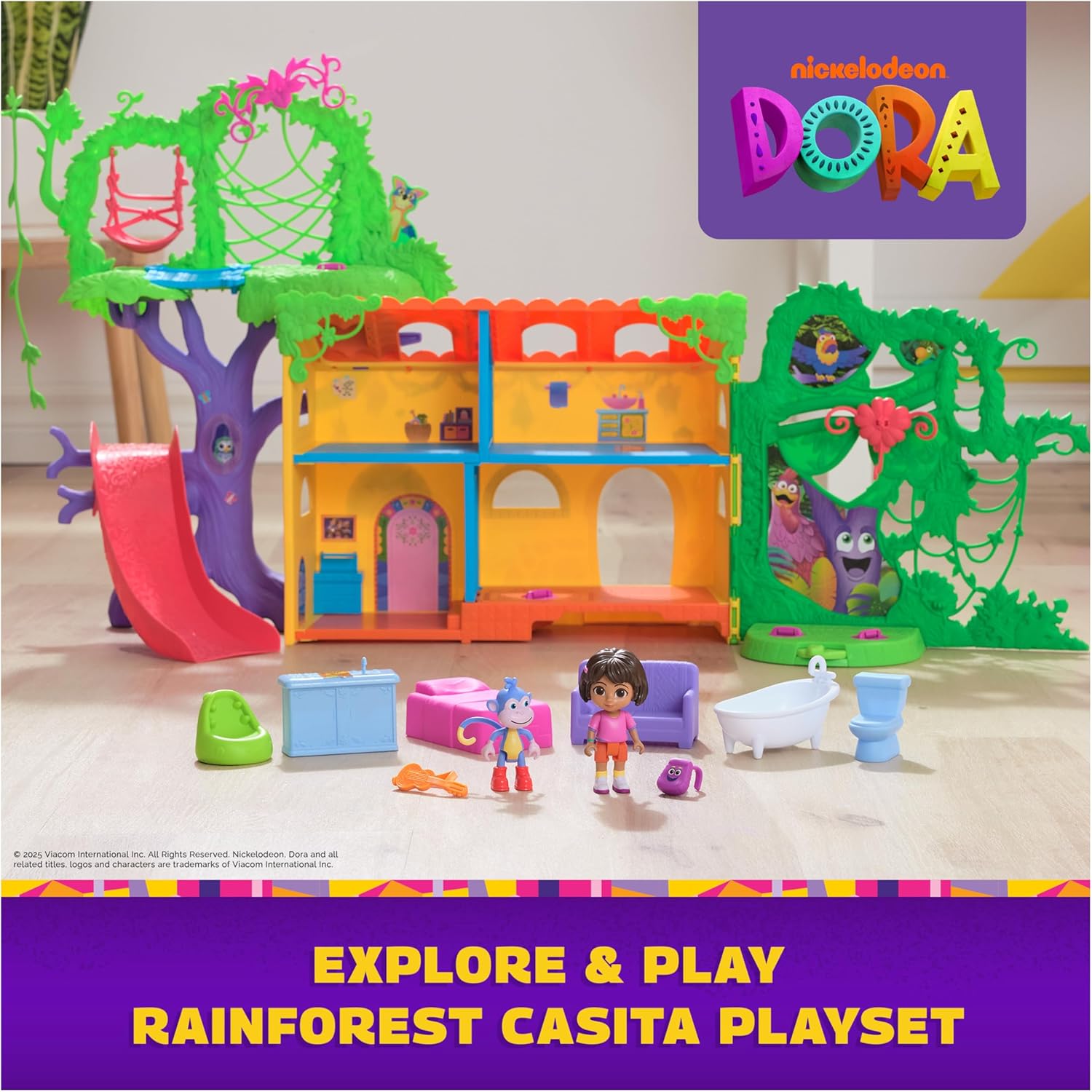 Spin Master Dora Explore and Play 3 Foot Rainforest Casita Playset