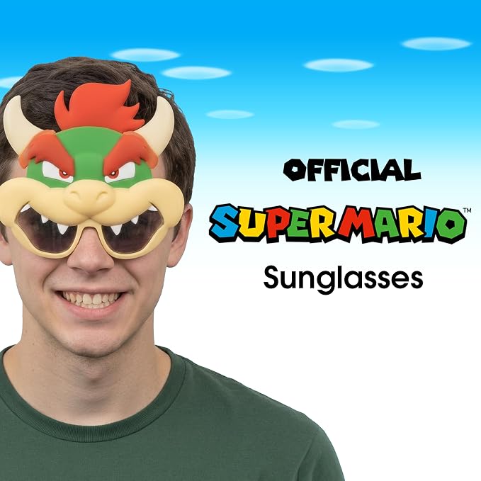Super Mario Bowser character costume sunglasses