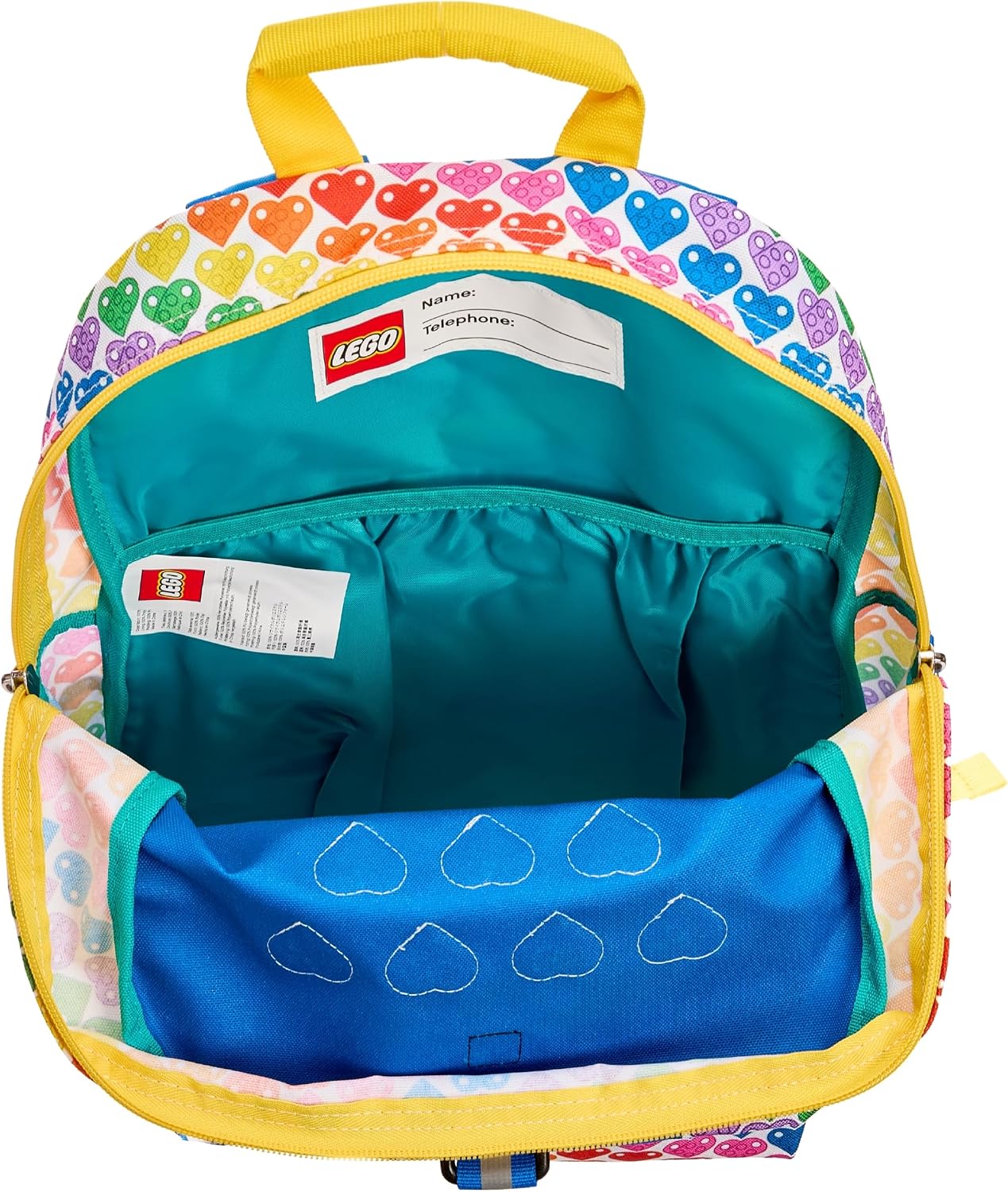 LEGO Iconic Prints Rainbow Hearts Classic 16 Inch Kids Backpack