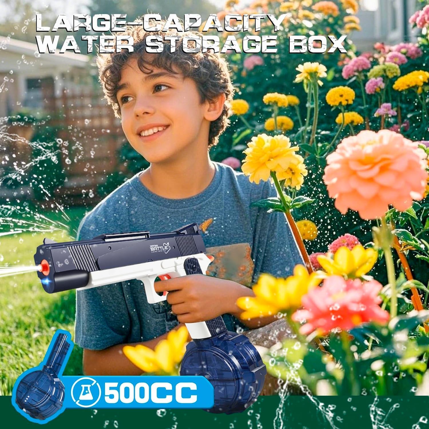 Snowall Electric Water Gun 35 Foot Range Pink or Blue Outdoor Toy