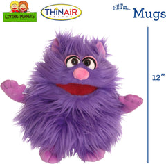 Living Puppets Mugs 12-Inch Purple Friendly Monster Hand Puppet