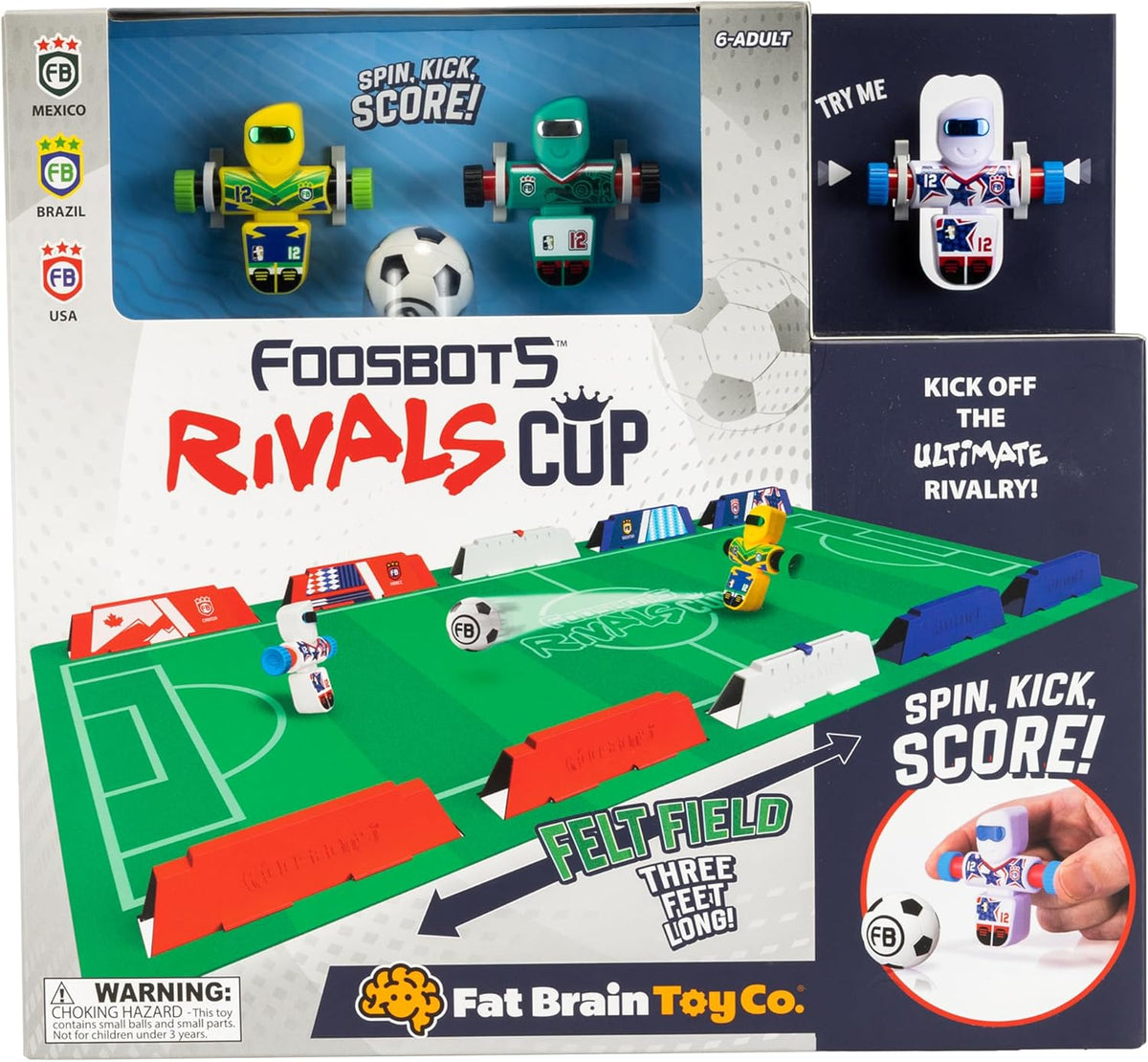 Fat Brain Toys Foosbots Rivals Cup International Soccer Game