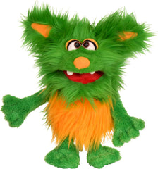 THiN AiR Brands Living Puppets Rocky 16 Inch Green and Orange Monster Hand Puppet