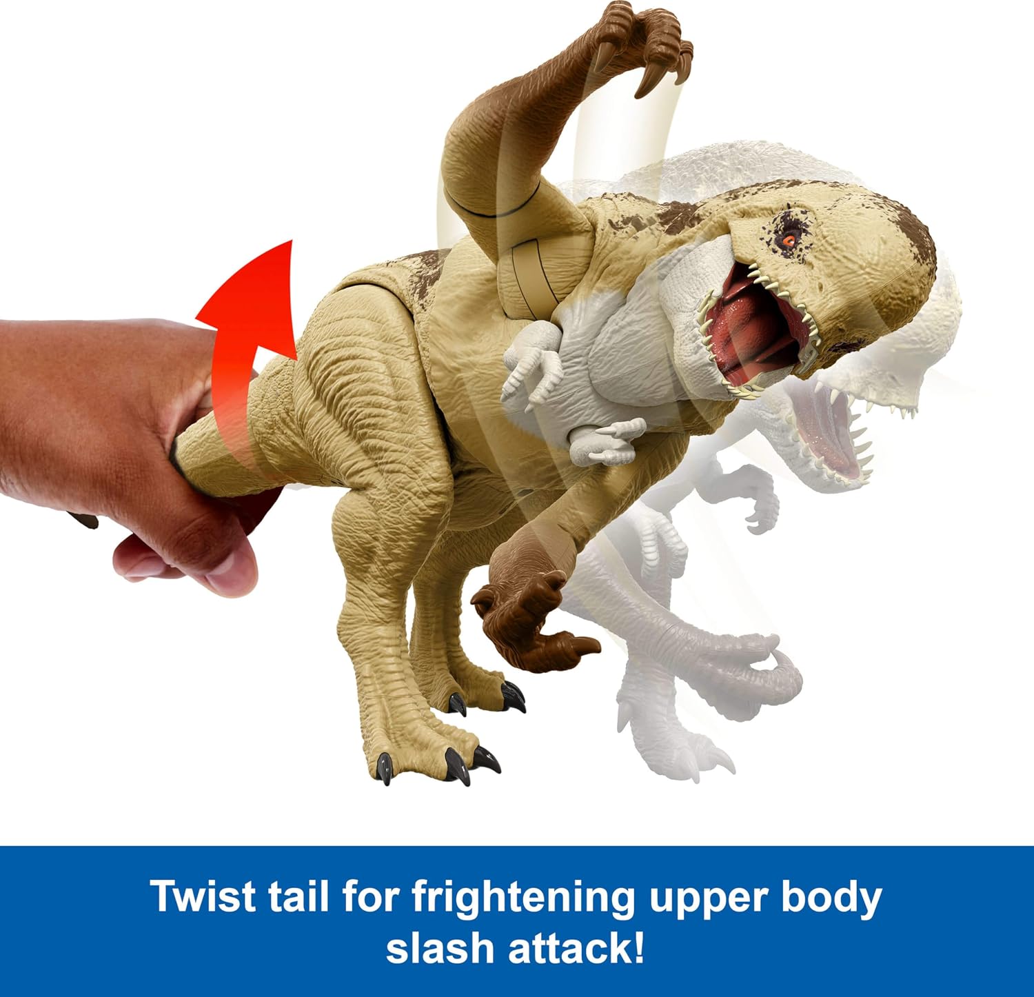 Mattel Jurassic World Rebirth Distortus Rex 22 Inch Rumble N Rampage Figure
