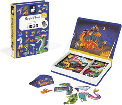 Janod Magneti'Book Dragons magnetic educational game with 53 magnets and 10 templates