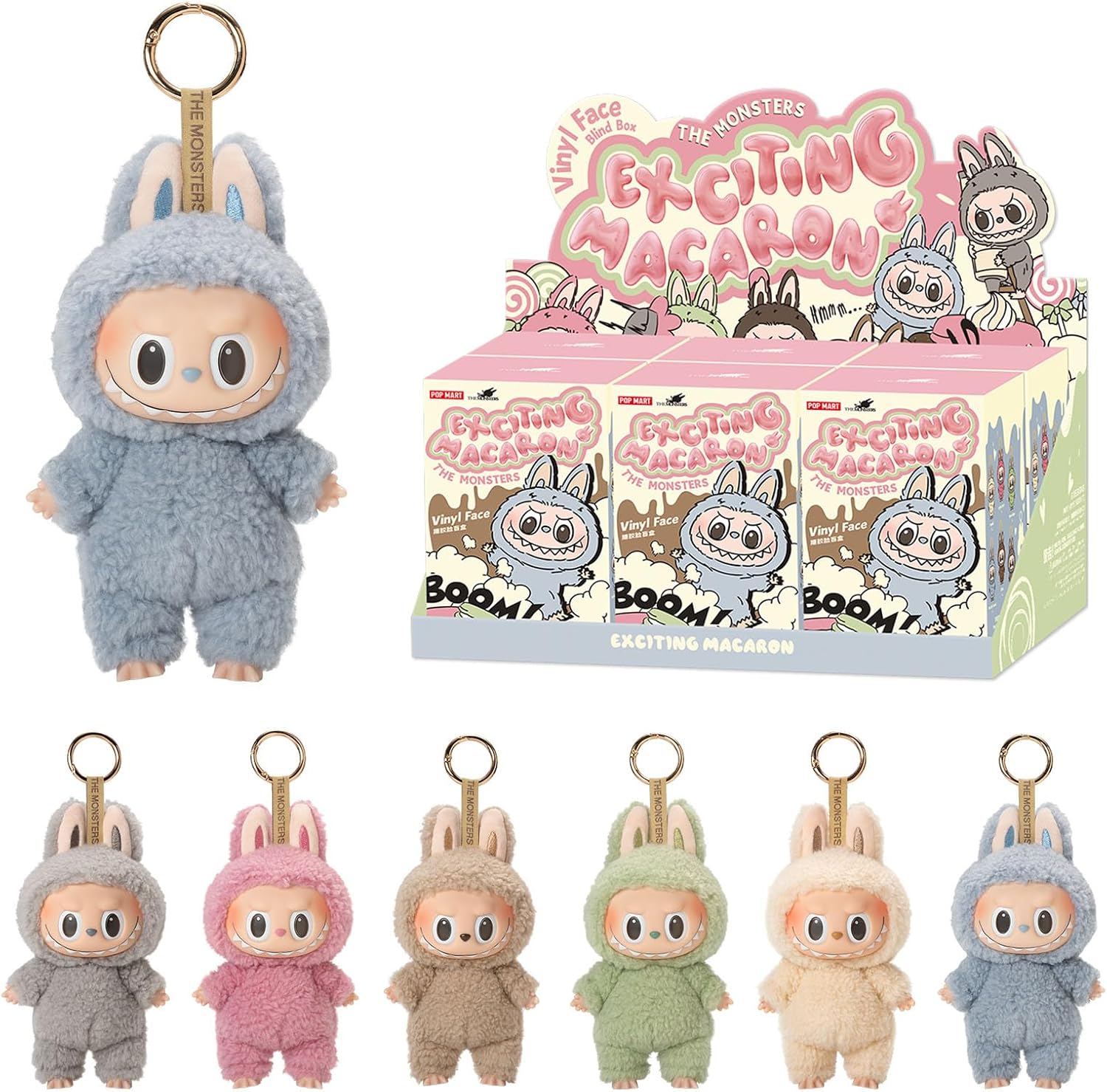 POP MART Labubu Exciting Macaron 6.7 Inch Vinyl Face Plush Blind Box