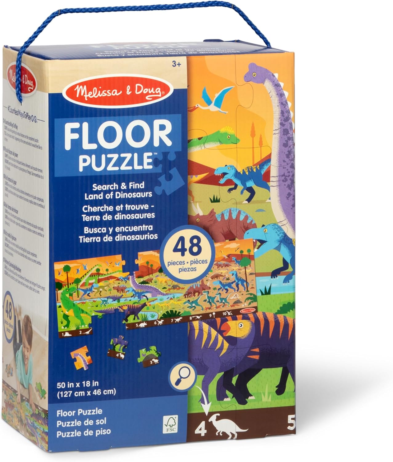 Melissa & Doug Land of Dinosaurs 48 Piece Jumbo Floor Puzzle