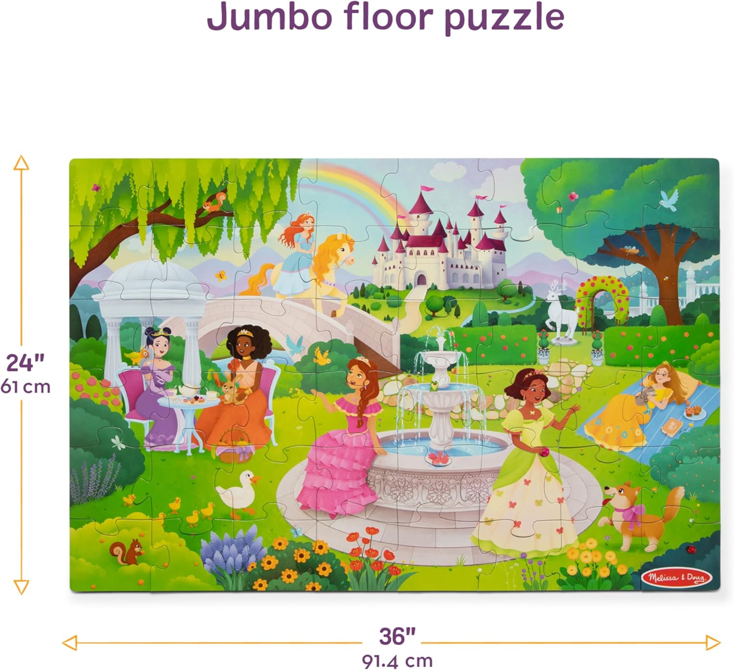 Melissa & Doug Fairy Tale Castle 48 Piece Jumbo Floor Puzzle