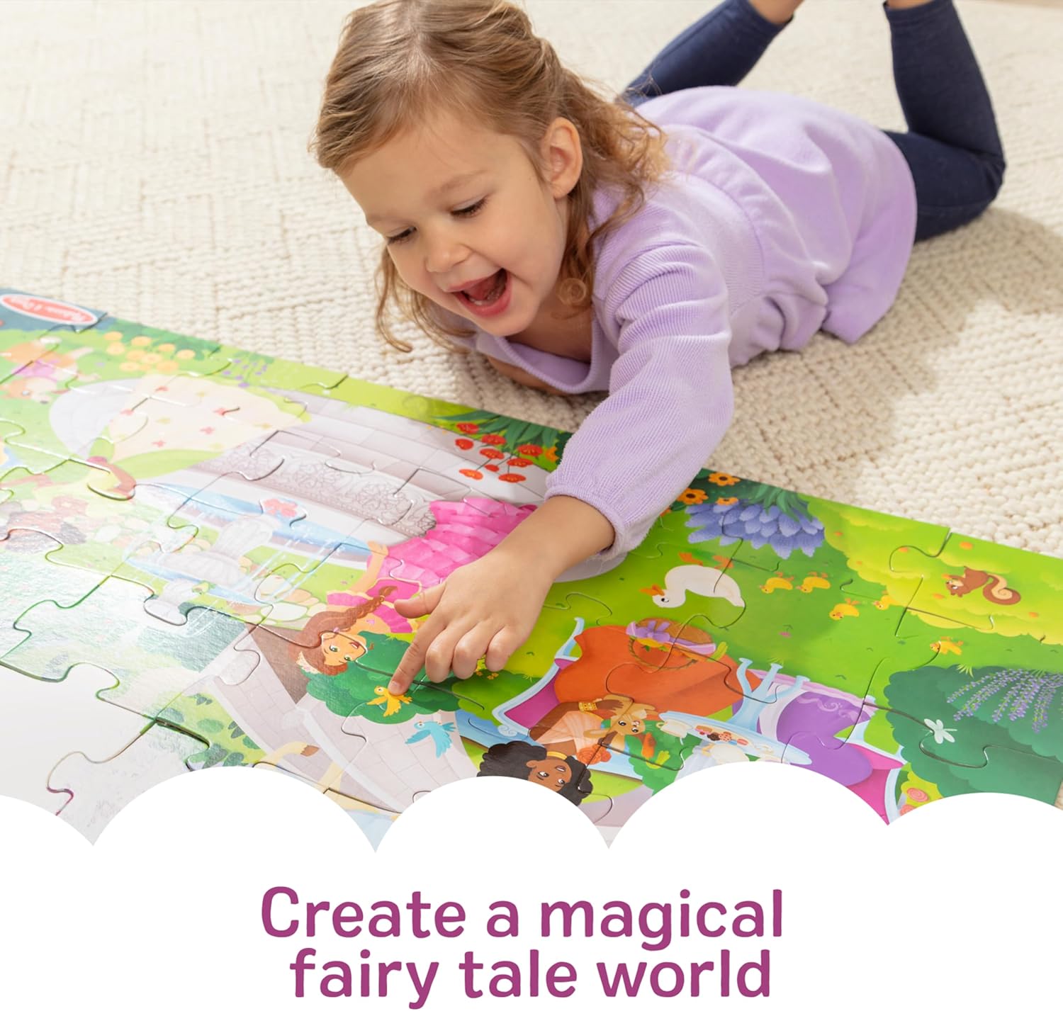 Melissa & Doug Fairy Tale Castle 48 Piece 3 x 2 Foot Jumbo Floor Puzzle