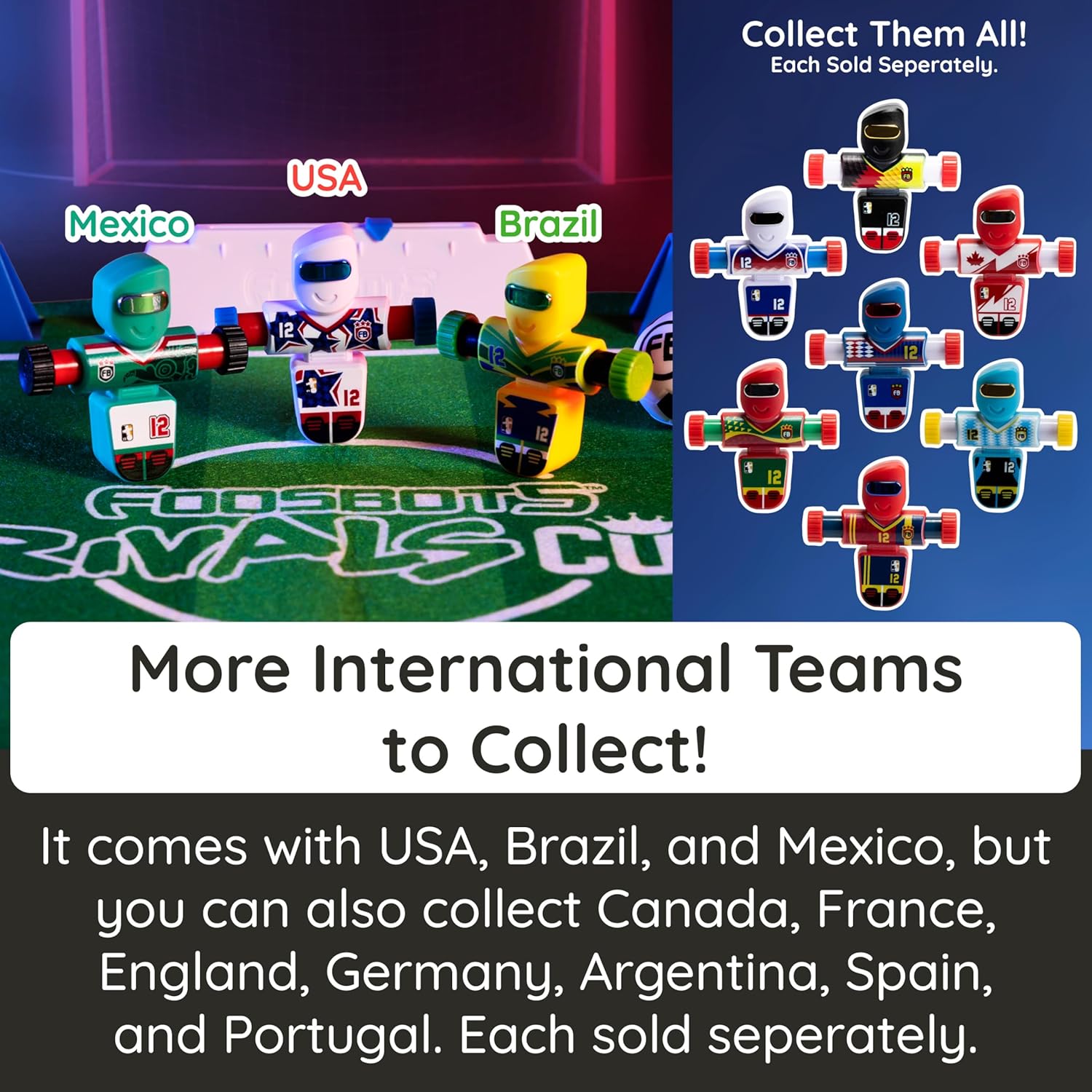 Fat Brain Toys Foosbots Rivals Cup International Soccer Game