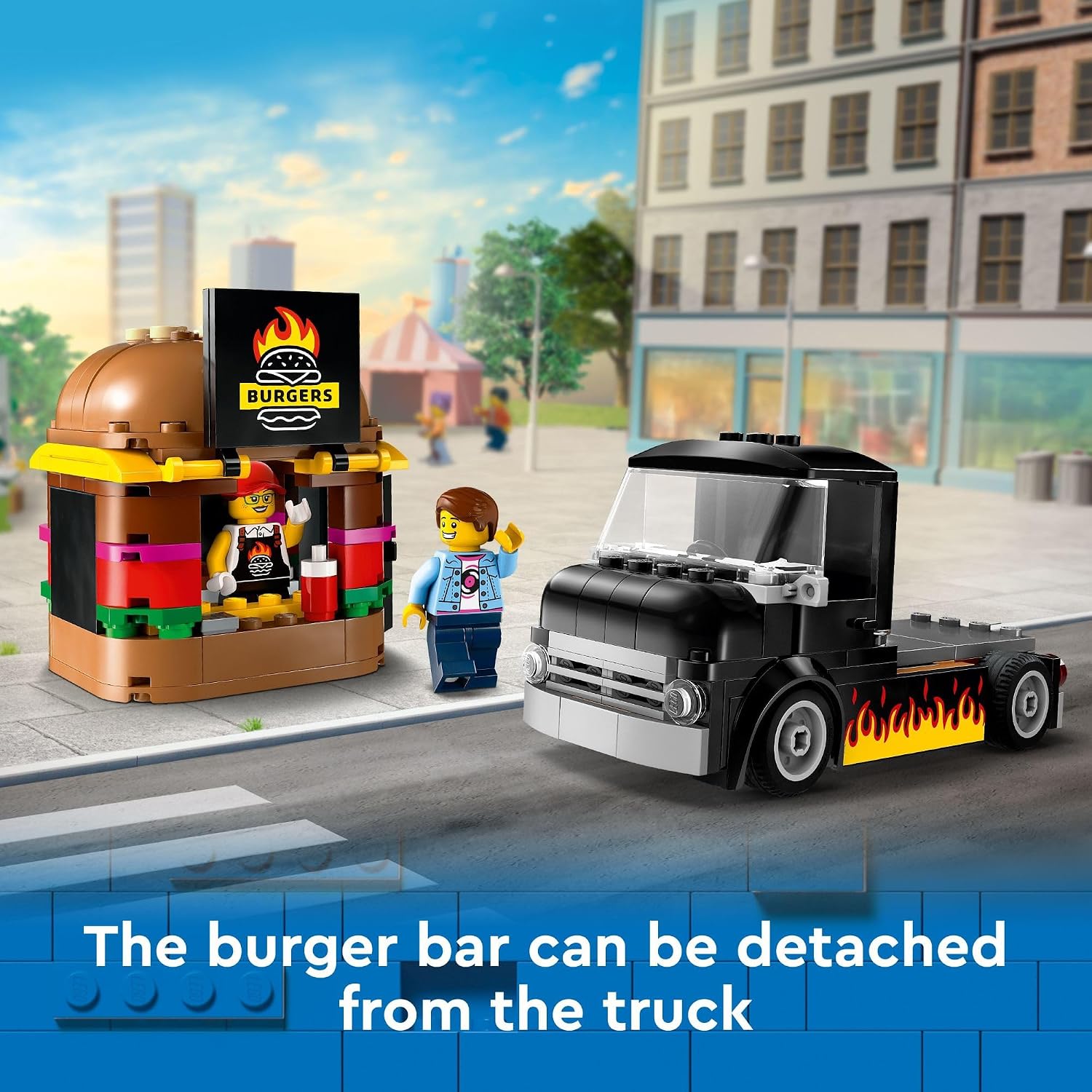 LEGO City Burger Truck 60404 194 Piece Building Set with 2 Minifigures