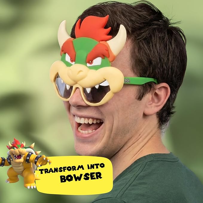 Super Mario Bowser character costume sunglasses
