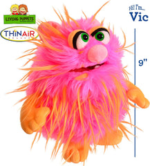 THiN AiR Brands Living Puppets 9 Inch Pink Orange Monster Hand Puppet
