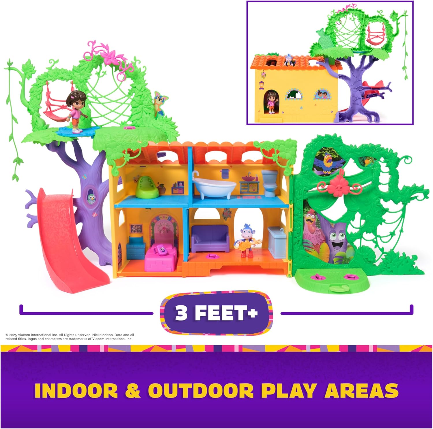 Spin Master Dora Explore and Play 3 Foot Rainforest Casita Playset