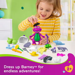 Fisher-Price Barney’s World Dress Up Barney Set, 1 Figure & 20 Pieces for Toddler Pretend Play