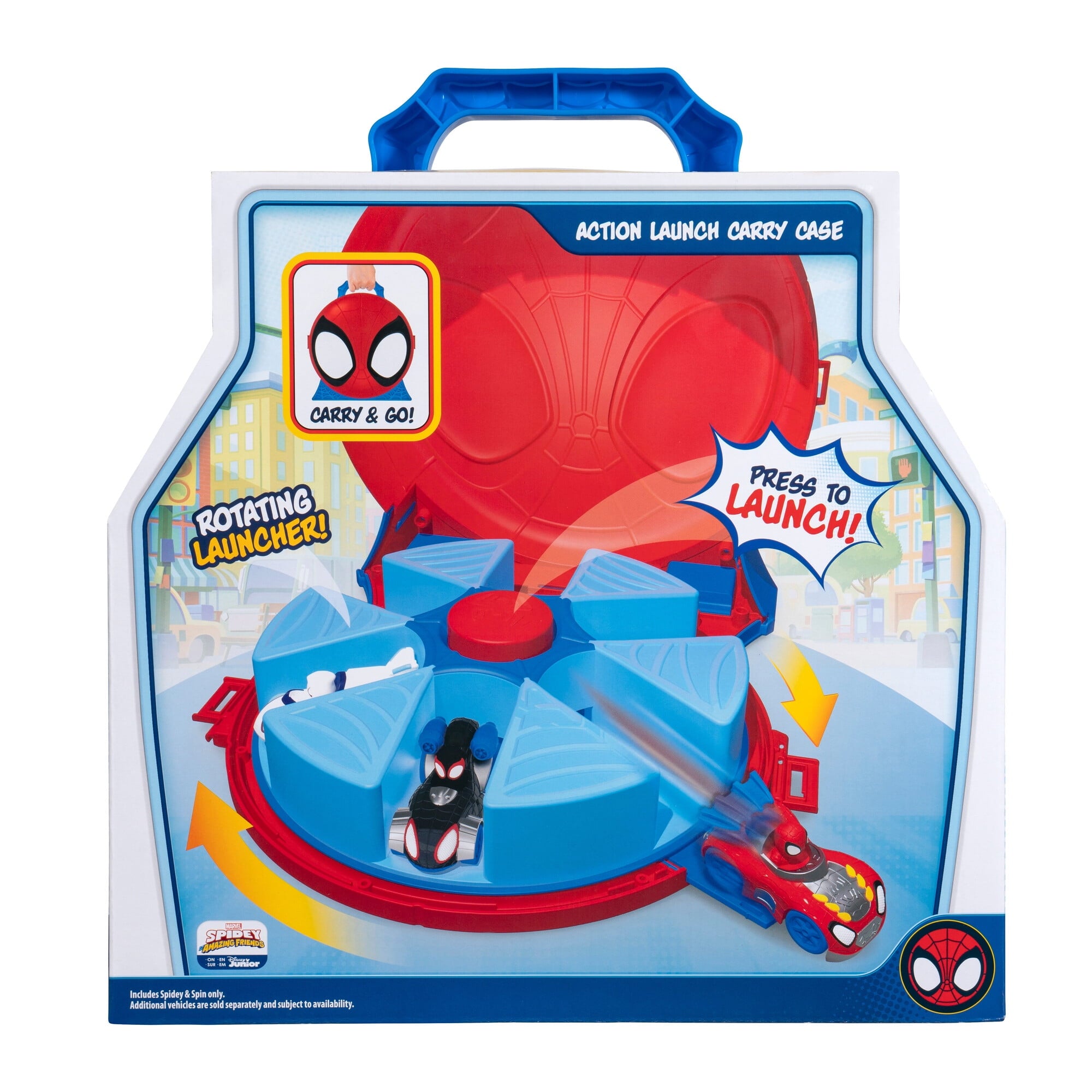 MARVEL Spidey and His Amazing Friends Action Launch Vehicle Carry Case Toddler Toy