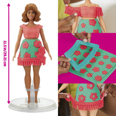 Play-Doh Barbie Florals and Fringe Set, Make Doll Clothes, Girls & Boys 5 and up
