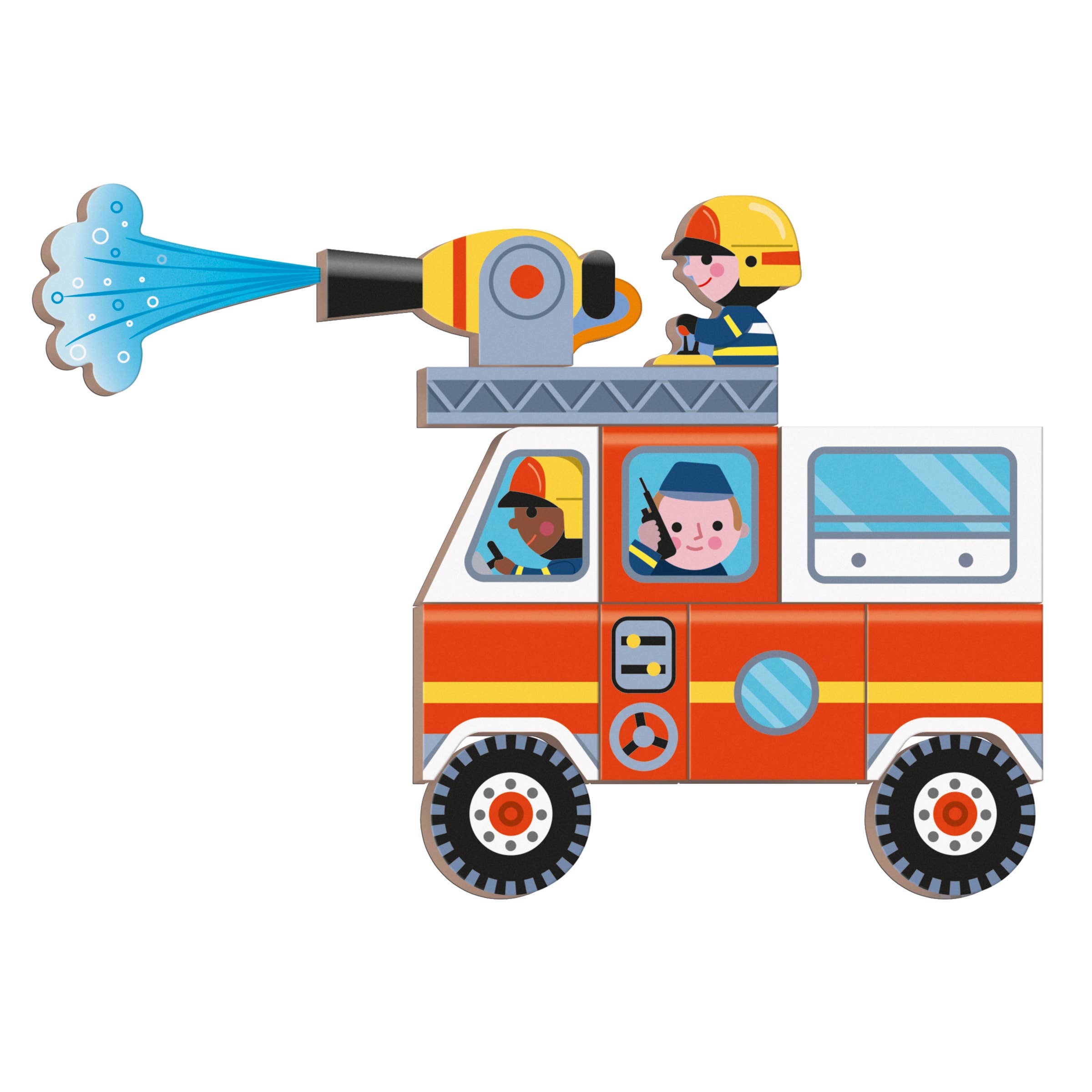 Janod Firefighters Magneti'Book Magnetic Educational Game – 60 Magnets