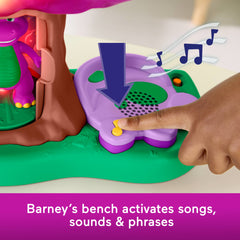 Fisher-Price Barney’s World Lights & Sounds Treehouse Playset with Figures for Preschool Kids