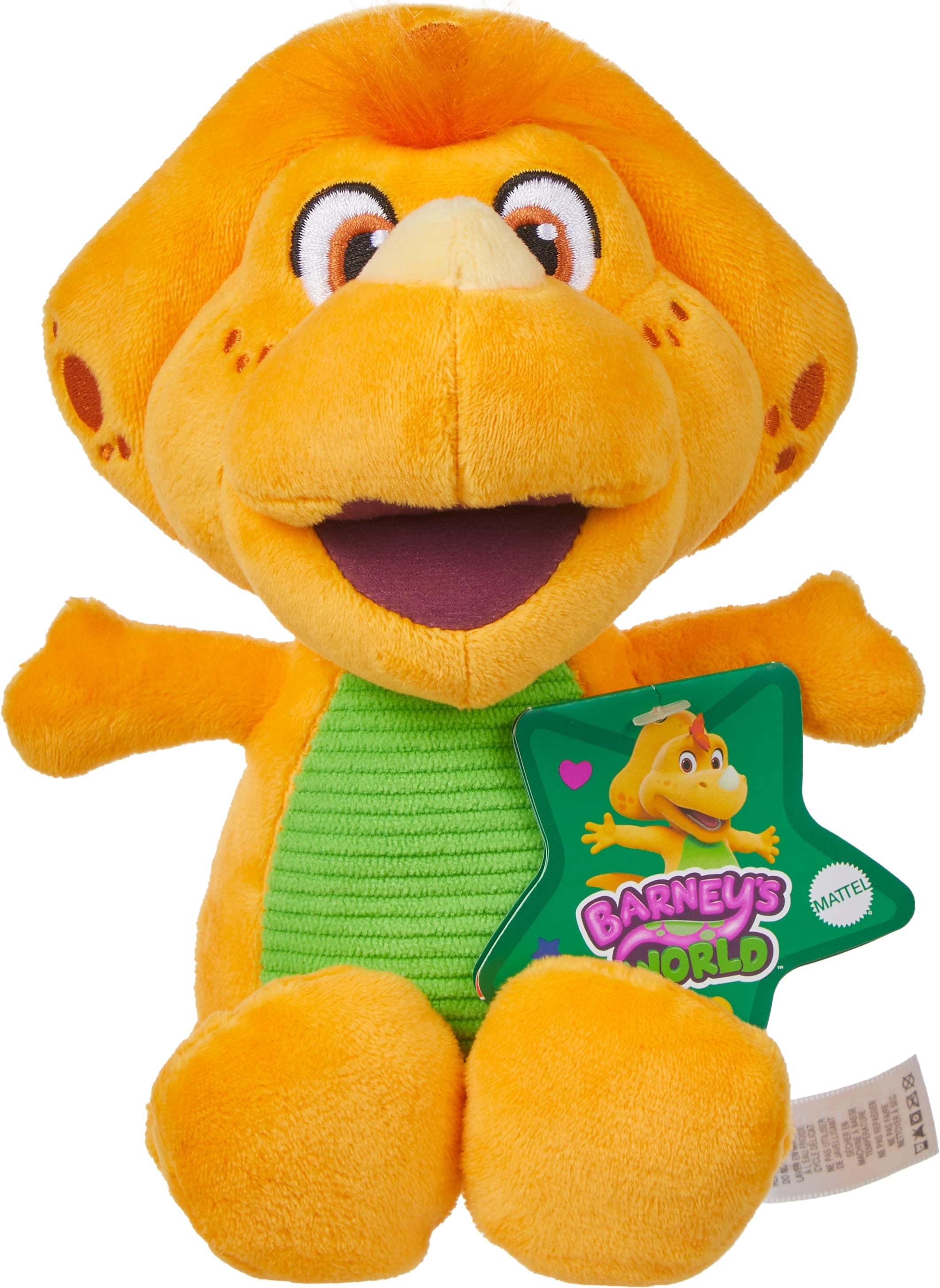 Fisher-Price Barney's World Plush Billy Dinosaur 8-inch Character Toy for Toddlers & Preschool Kids