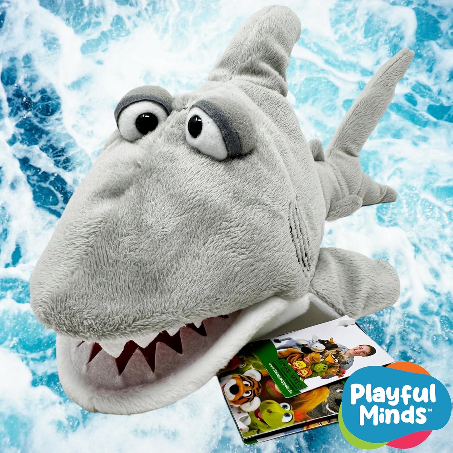 THiN AiR Brands Living Puppets Snax 12 Inch Shark Hand Puppet
