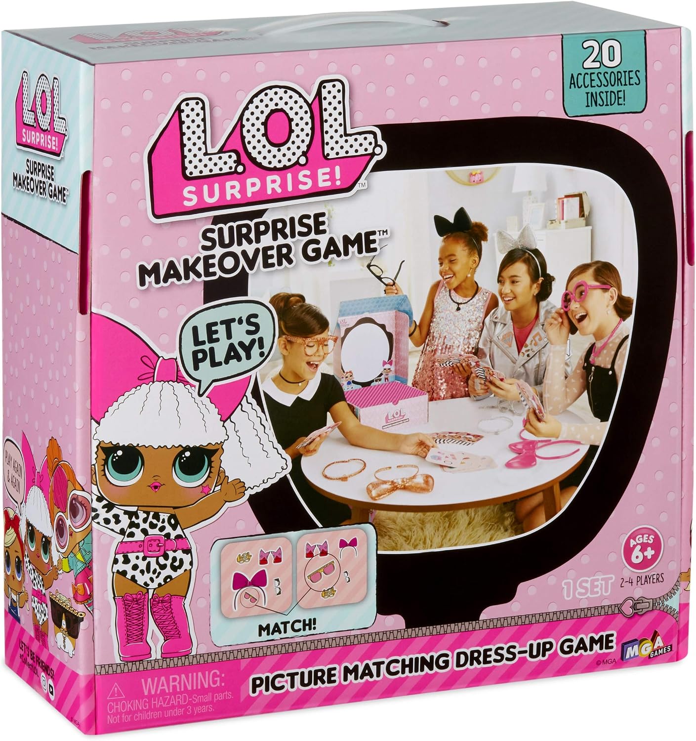 LOL Surprise Makeover Matching Game with 20 Exclusive Accessories
