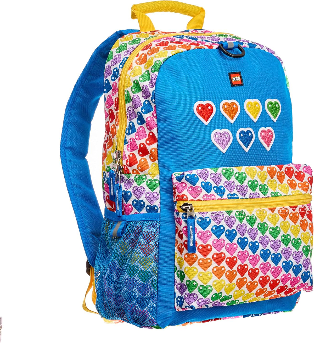 LEGO Iconic Prints Rainbow Hearts Classic 16 Inch Kids Backpack