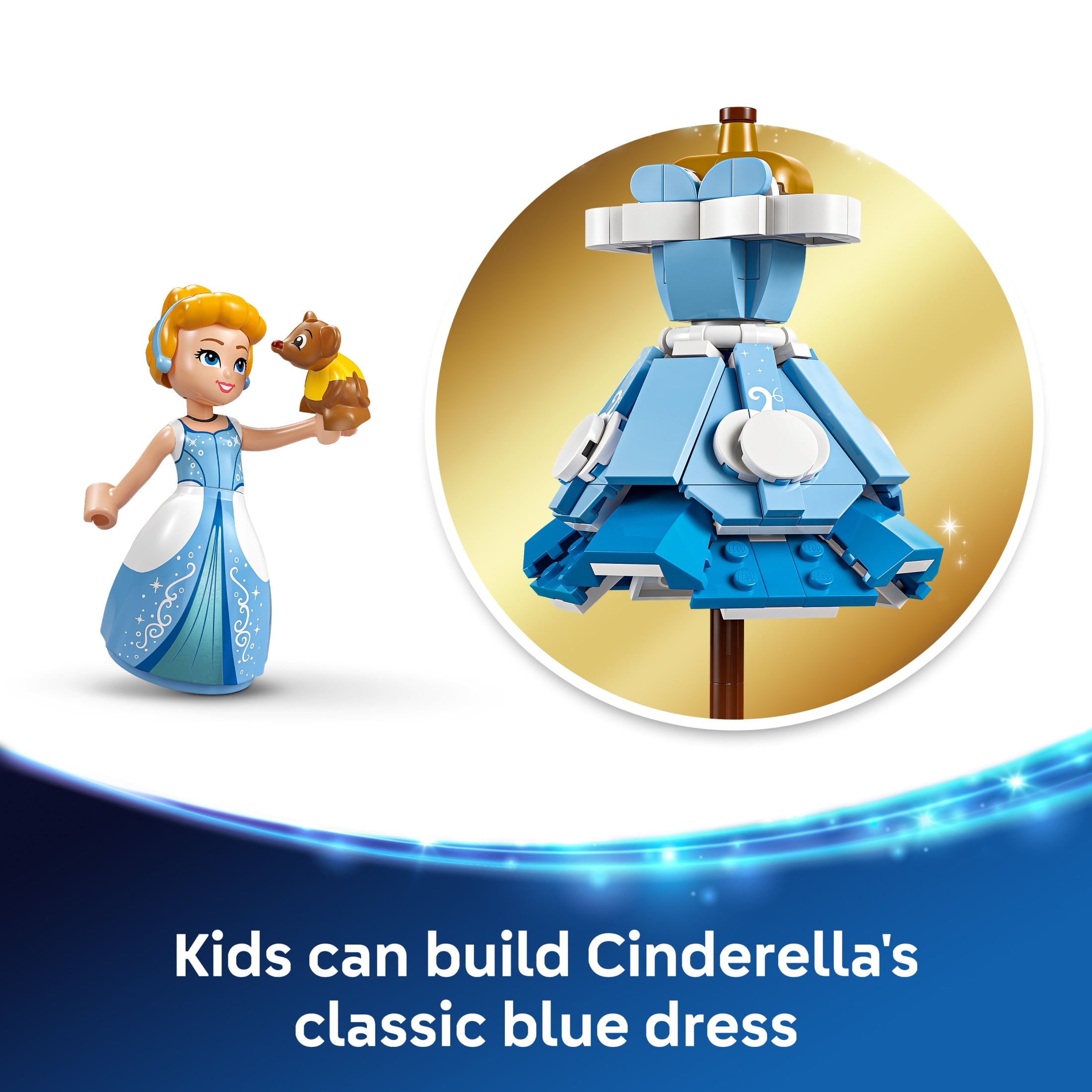 LEGO Disney Princess Cinderella’s Dress Kids Toy with Minidoll Character - Fun Building Toy for Girls and Boys Ages 9 and Up - Disney Gift Idea for Fans and Fashion Lovers - 43266