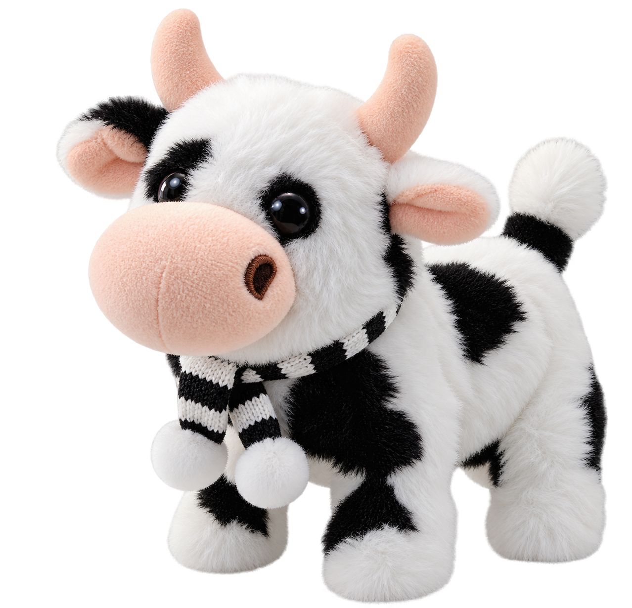 TOYSPI Electric Bell Cow Walking Sound Interactive Plush Toy