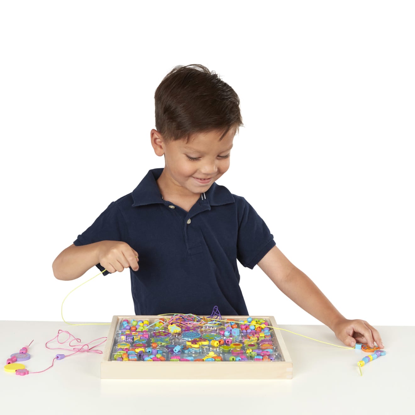 Melissa & Doug Created by Me! Bead Bouquet Wooden Jewelry-Making Kit – 220+ Beads