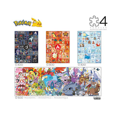Buffalo Games Pokemon 4 x 1 Multipack Interlocking Jigsaw Puzzles for Adults Ages 14+