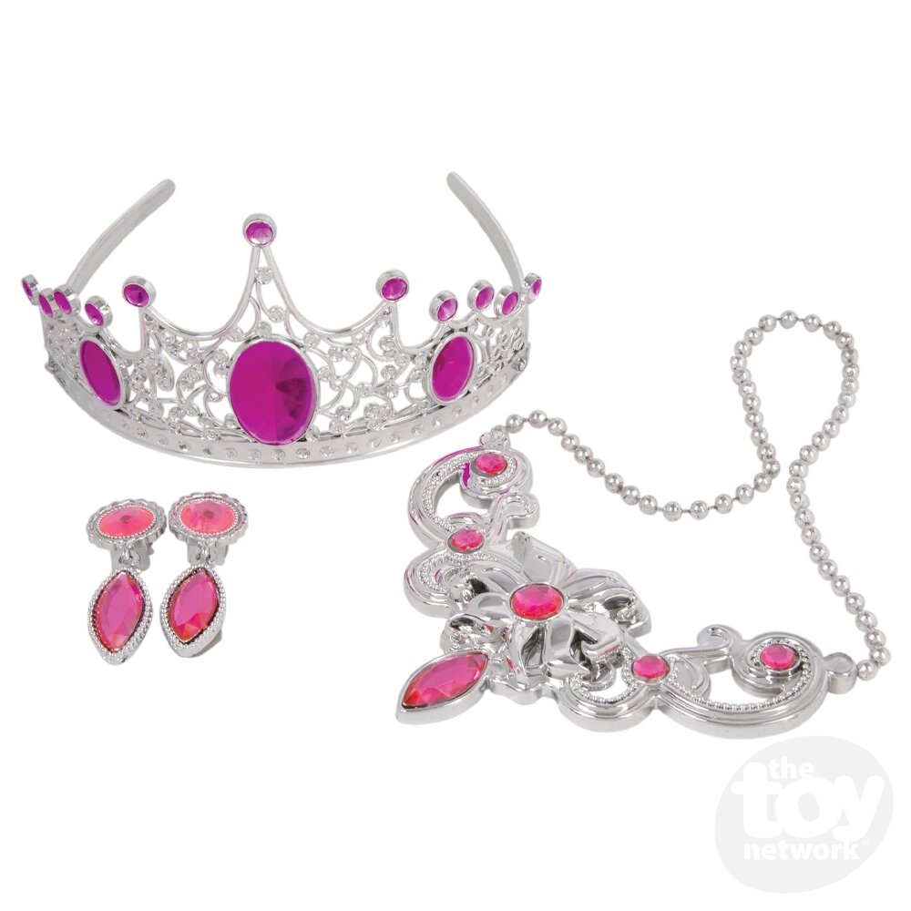 The Toy Network Princess Tiara Jewelry Set Pretend Play Dress Up Accessories
