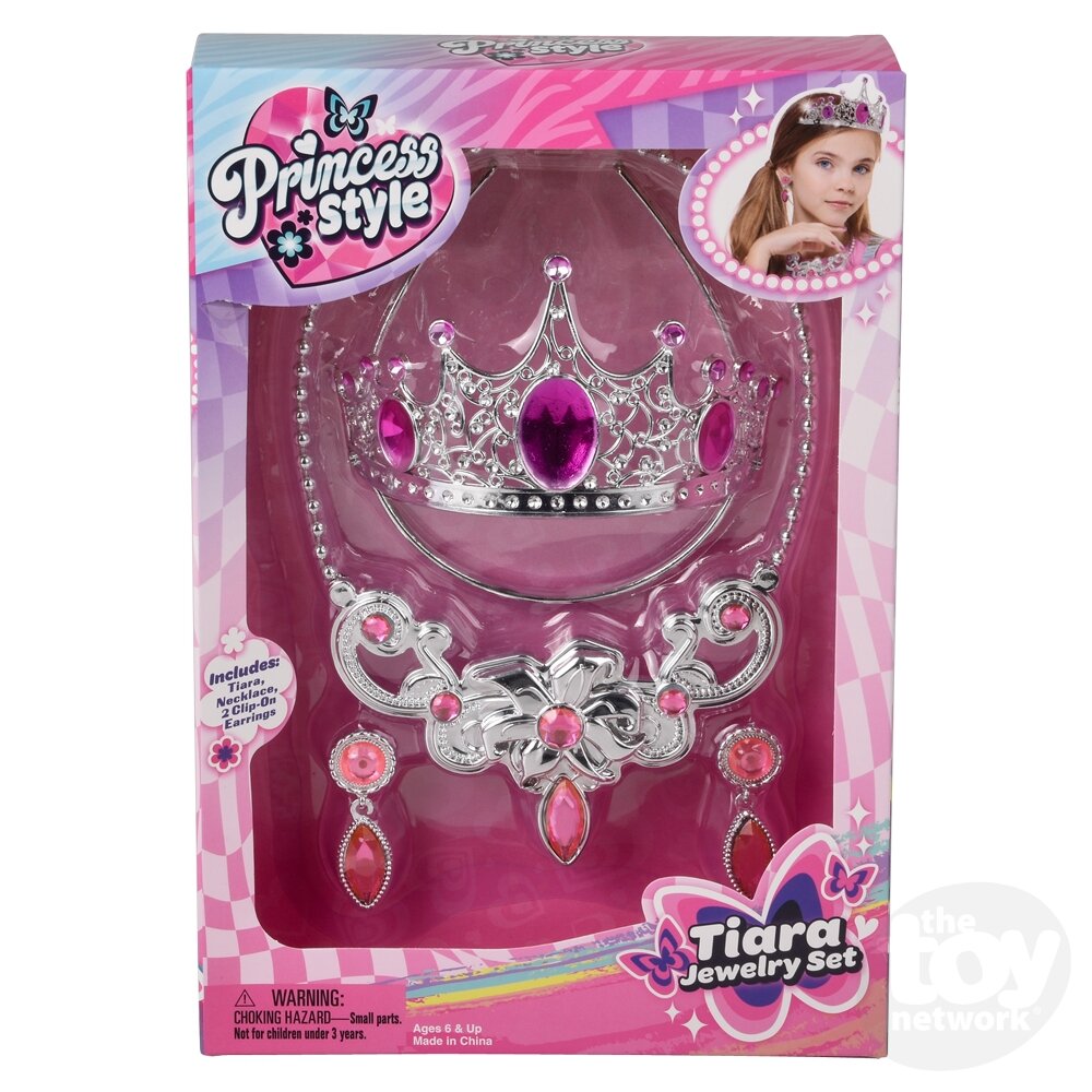 The Toy Network Princess Tiara Jewelry Set Pretend Play Dress Up Accessories