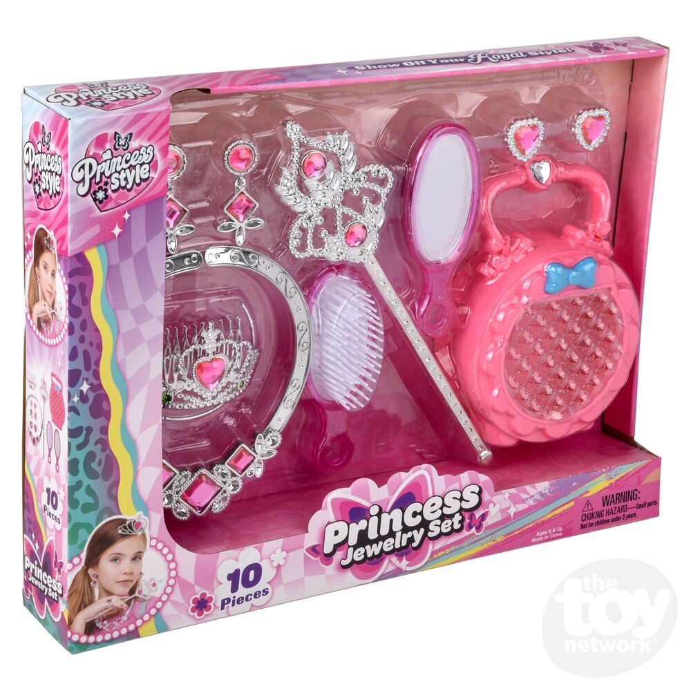 The Toy Network Princess Jewelry and Accessory Set Pretend Play Dress Up Toy