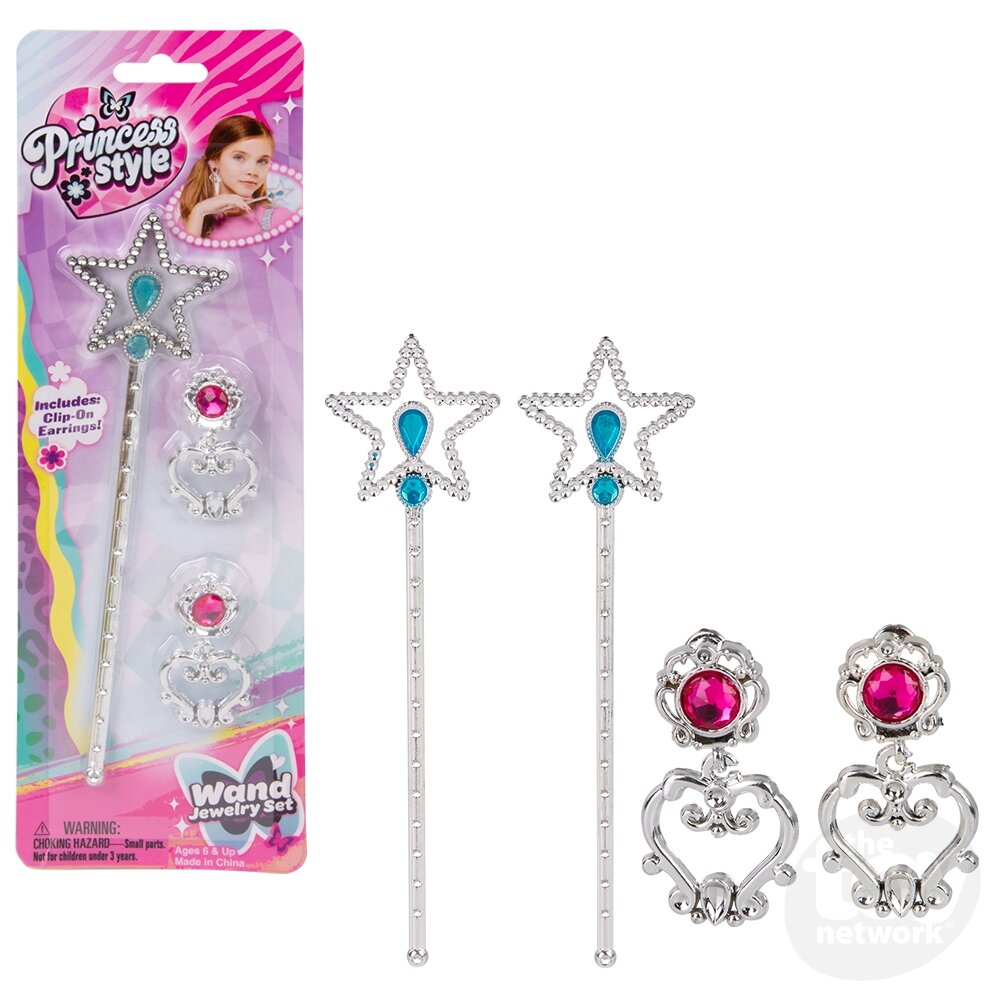 The Toy Network Princess Wand Jewelry Set Pretend Play Dress Up Accessories